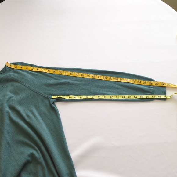 Lucky Brand Teal Green V Neck Long Sleeve Pullover Sweater Size S - Picture 6 of 9